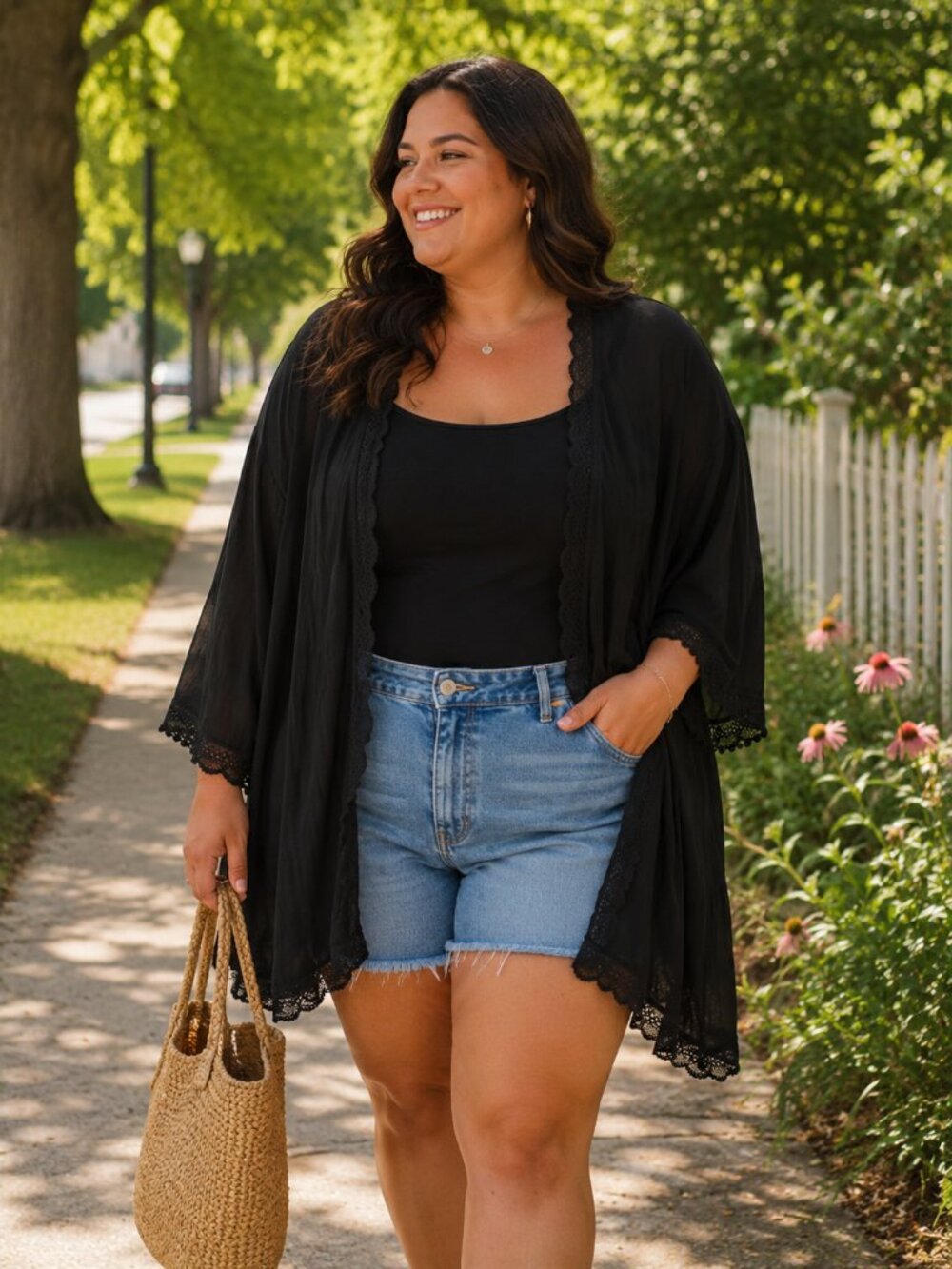 Torrid Super Soft Cardigan Lace Trim Ruffle Sleeve, Size: 3X
